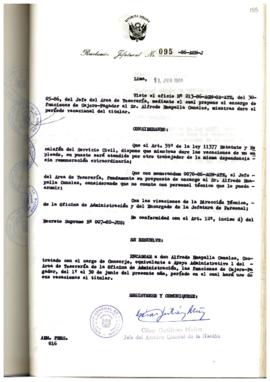 Resolución Jefatural N° 095-1986/AGN/J