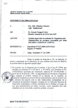 INFORME 262-2000-AGN-OGAJ