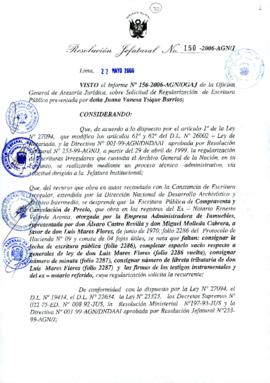 Resolución Jefatural N° 150-2006-AGN/J