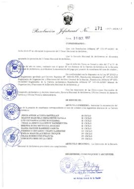 Resolución Jefatural N° 171-1997/AGN/J