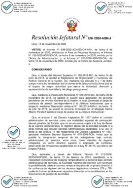 Resolución Jefatural N° 126-2020-AGN/J