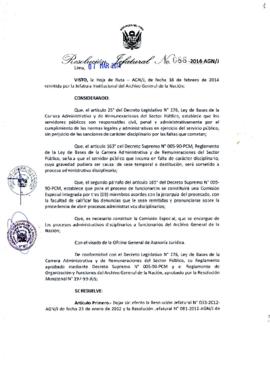 Resolución Jefatural N° 088-2014-AGN/J