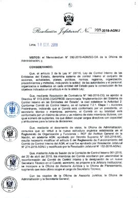 Resolución Jefatural N° 209-2018-AGN/J