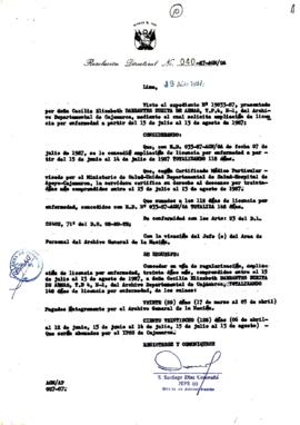 Resolución Directoral N° 40-87-AGN-OA