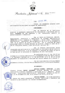 Resolución Jefatural N° 211-1998/AGN/J