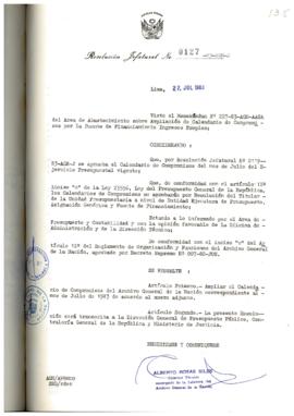 Resolución Jefatural N° 127-1983/AGN/J