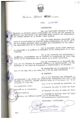 Resolución Jefatural N° 210-1983/AGN/J