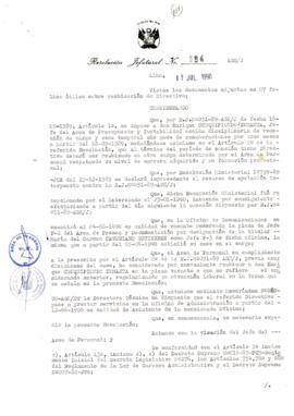Resolución Jefatural N° 096-1990/AGN/J