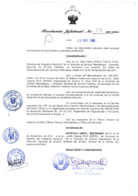 Resolución Jefatural N° 371-2001/AGN/J