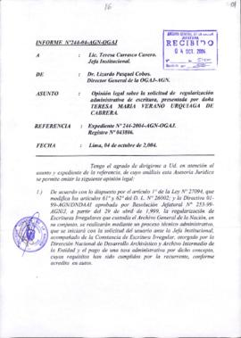 INFORME 244-2004-AGN-OGAJ