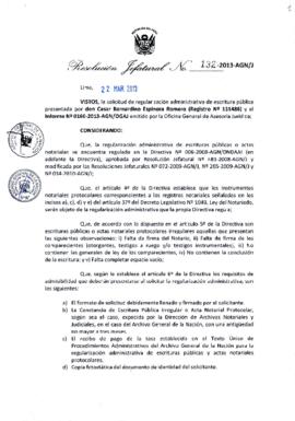 Resolución Jefatural N° 132-2013-AGN/J