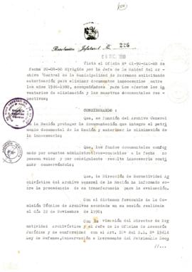 Resolución Jefatural N° 226-1990/AGN/J