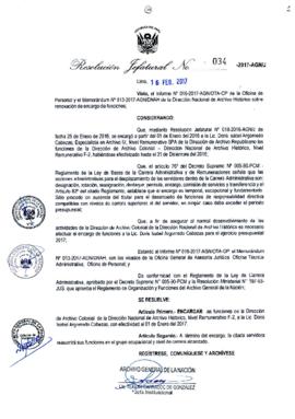 Resolución Jefatural N° 034-2017-AGN/J