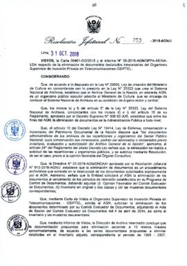 Resolución Jefatural N° 250-2018-AGN/J