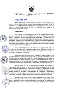 Resolución Jefatural N° 287-2014-AGN/J