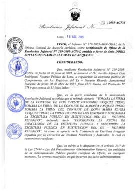 Resolución Jefatural N° 233-2005-AGN/J