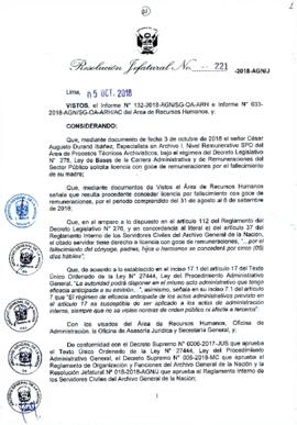 Resolución Jefatural N° 221-2018-AGN/J