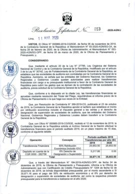 Resolución Jefatural N° 053-2020-AGN/J