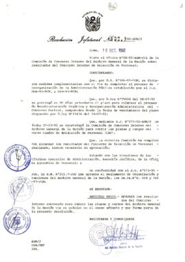 Resolución Jefatural N° 192-1-1992/AGN/J