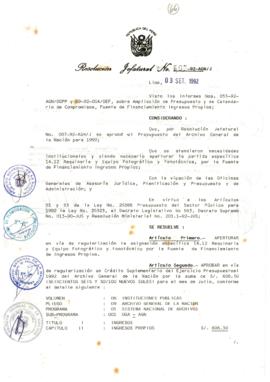 Resolución Jefatural N° 165-1992/AGN/J