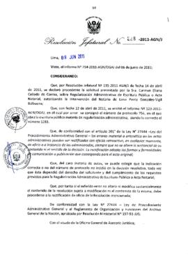 Resolución Jefatural N° 228-2011-AGN/J