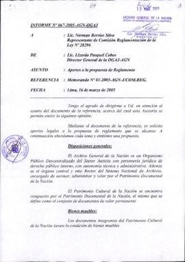 INFORME 067-2005-AGN-OGAJ