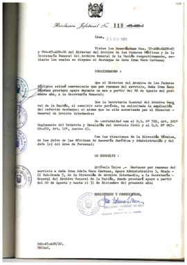 Resolución Jefatural N° 119-1985/AGN/J