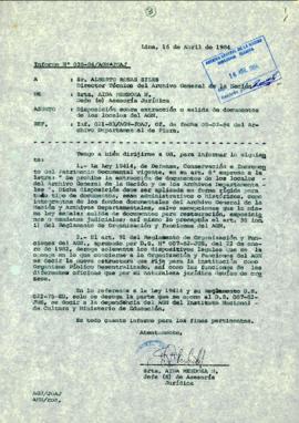 INFORME 030-84/AGN-JOAJ