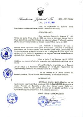 Resolución Jefatural N° 335-2006-AGN/J