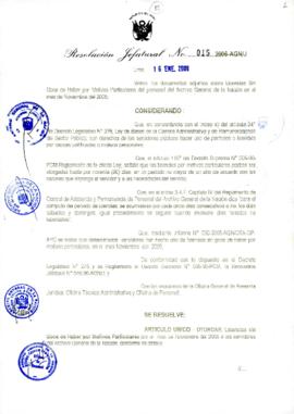 Resolución Jefatural N° 015-2006-AGN/J
