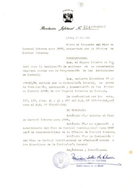 Resolución Jefatural N° 214-1988/AGN/J