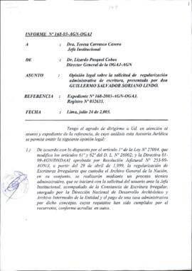 INFORME 168-2003-AGN-OGAJ
