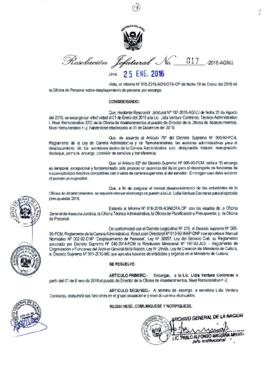 Resolución Jefatural N° 017-2016-AGN/J