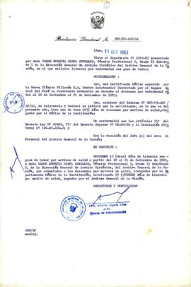 Resolución Directoral N° 80-83-AGN/OA