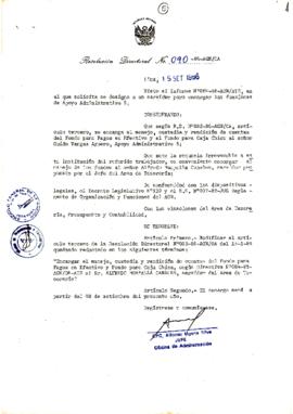 Resolución Directoral N° 90-86-AGN/OA