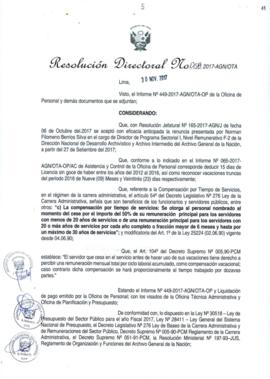 Resolución Directoral N° 058-2017-AGN/OTA