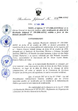 Resolución Jefatural N° 370-2006-AGN/J