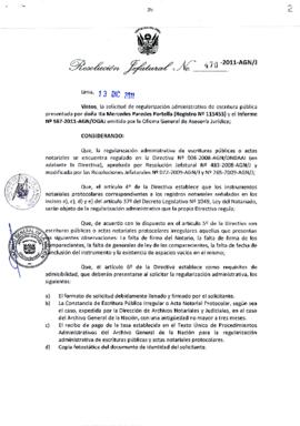 Resolución Jefatural N° 470-2011-AGN/J