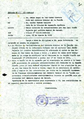 INFORME 171-91-AGN/OAJ