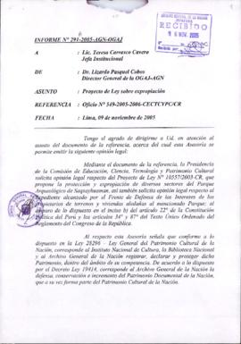INFORME 291-A-2005-AGN-OGAJ