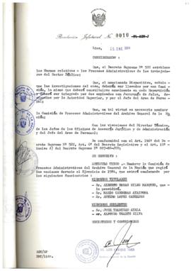 Resolución Jefatural N° 010-1984/AGN/J
