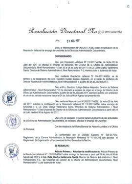Resolución Directoral N° 037-2017-AGN/OTA