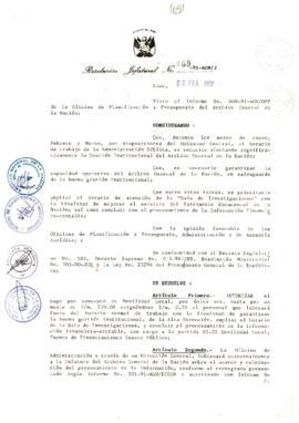 Resolución Jefatural N° 069-1991/AGN/J