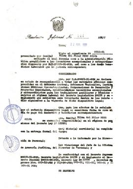 Resolución Jefatural N° 144-1991/AGN/J