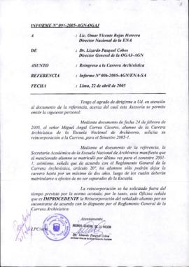INFORME 091-2005-AGN-OGAJ