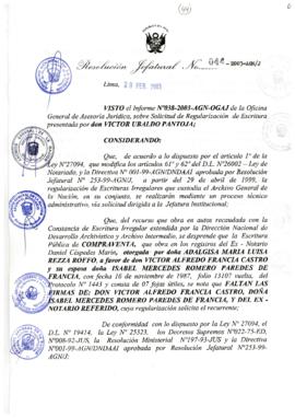 Resolución Jefatural N° 044-2003-AGN/J