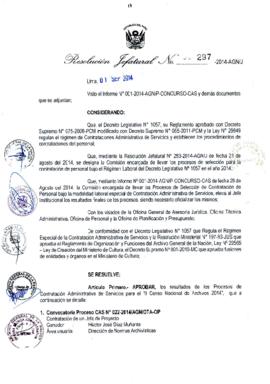 Resolución Jefatural N° 297-2014-AGN/J