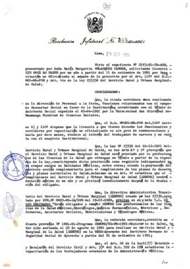 Resolución Jefatural N° 305-1991/AGN/J