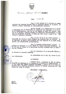 Resolución Jefatural N° 083-1984/AGN/J