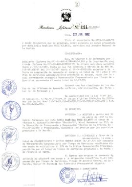 Resolución Jefatural N° 111-1992/AGN/J